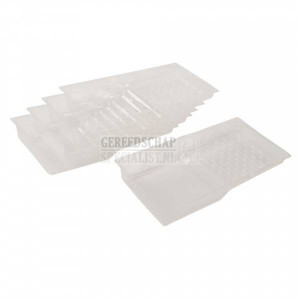 SILVERLINE wegwerp verfbak inlegplaat, 5 stuks 100 mm