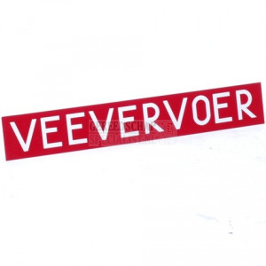 Bord "Veevervoer"