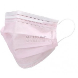 3 laags mondkapje 50 stuks roze