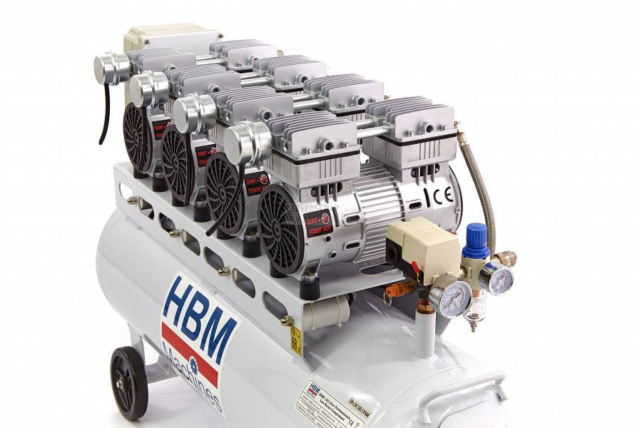 HBM 120 PROFI LOW NOISE compressor Gereedschapspecialist.nl