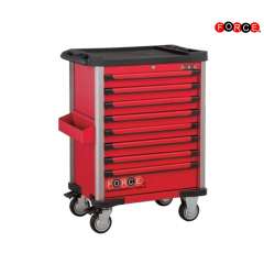 FORCE 258-delige gereedschapswagen 10218-258-rood