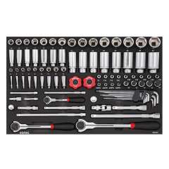 SONIC doppenset 1/4"+ 3/8" + 1/2" metrisch 93-delig SFS (309302) 