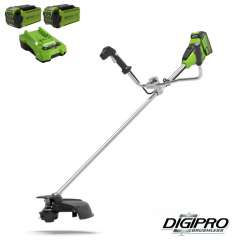 GREENWORKS 40V trimmer / bosmaaier + 2 x 2 Ah accu en lader