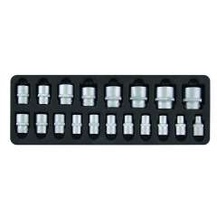 Doppen los 1/2" 19 delig sae