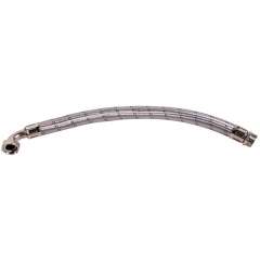 Flexibele metalen slang met bocht 100 cm lang
