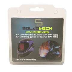 Set lasvensters buitenzijde 143,8 x 116,8mm 5 delig