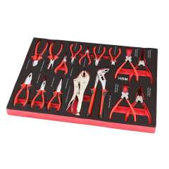 HBM 16-delige tangenset FOAM inlay voor HBM gereedschapswagen