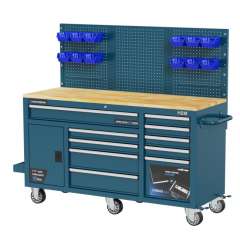 HBM gereedschapswagen / werkbank 158 cm BLAUW