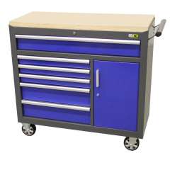 Gereedschapswagen / werkbank (houten blad)
