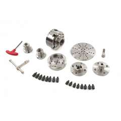 HBM 95 mm PROFI houtklauwplaat voor houtdraaibank Complete set