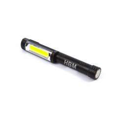HBM PROFI LED aluminium mini zaklamp met magneetvoet 400 Lumen