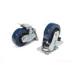 HBM PROFI 125 mm zwenkwiel met rem (4 stuks)