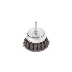 HBM 75 mm komborstel met gegolfd STAALdraad met 6 mm opname