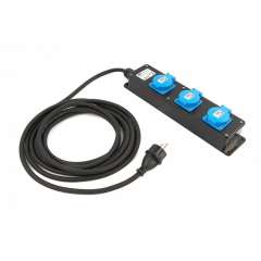 HBM PROFI IP44 stekkerdoos met 5 meter kabel 3 x 1,5 mm
