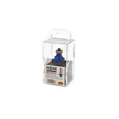 HBM PROFI HM Kwartrondprofielfrees R8 x 28,5 mm met geleidelager