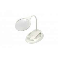 HBM oplaadbare LED loupelamp met voet en tafelklem