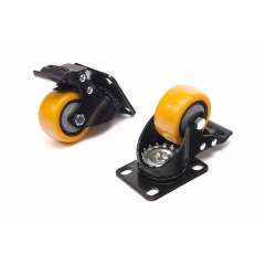 HBM PROFI 50 mm zwenkwiel met voetplaat en Rem