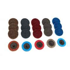 HBM 75 mm schuurvlies GROF bruin met roll on opname