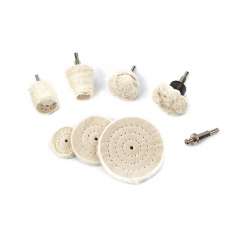 HBM 8-delige polijstschijvenset en polijstconenset