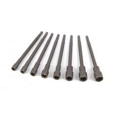 HBM 8-delige extra lange 150 mm magnetische dopsleutelset met HEX opname