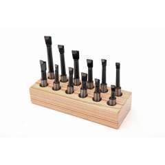 HBM 12 mm 12-delige HM kotterbeitelset