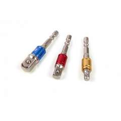HBM PROFI 3-delige bit - Dop adapterset met HEX aansluiting