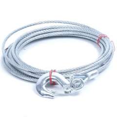 Lier staaldraad 6mm met haak 10 meter