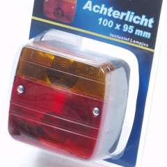 Achterlicht 100 x 95mm blister  incl. lampjes