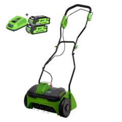 GREENWORKS 40V + 2 x 2Ah accu verticuteermachine