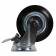 Zwenkwiel met rem 200 x 30mm rubber