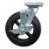 Zwenkwiel met rem 200 x 50mm rubber
