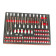 HBM 245-delige PREMIUM inlay voor gereedschapswagen (ROOD)