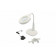 HBM 125 mm LED loupe lamp met voet en tafelklem