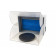 HBM airbrush spuitcabine met verlichting. afzuiging. draaiplateau
