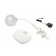 HBM 125 mm LED loupe lamp met voet en tafelklem