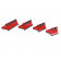 HBM 4-delige magneetbakkenset ROOD