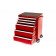 HBM 6 laden DeLUXE gereedschapswagen ROOD