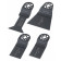 Qblades UN92 4-delige hout-metaal set standaard