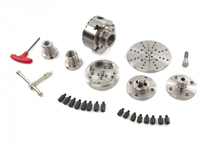 HBM 95 mm PROFI houtklauwplaat voor houtdraaibank Complete set