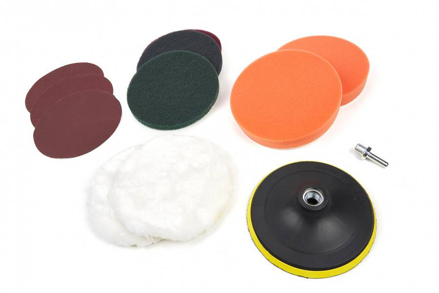 HBM 150 mm 12-delige polijstset en schuurset met M14 en 6 mm opname - Default image for the product