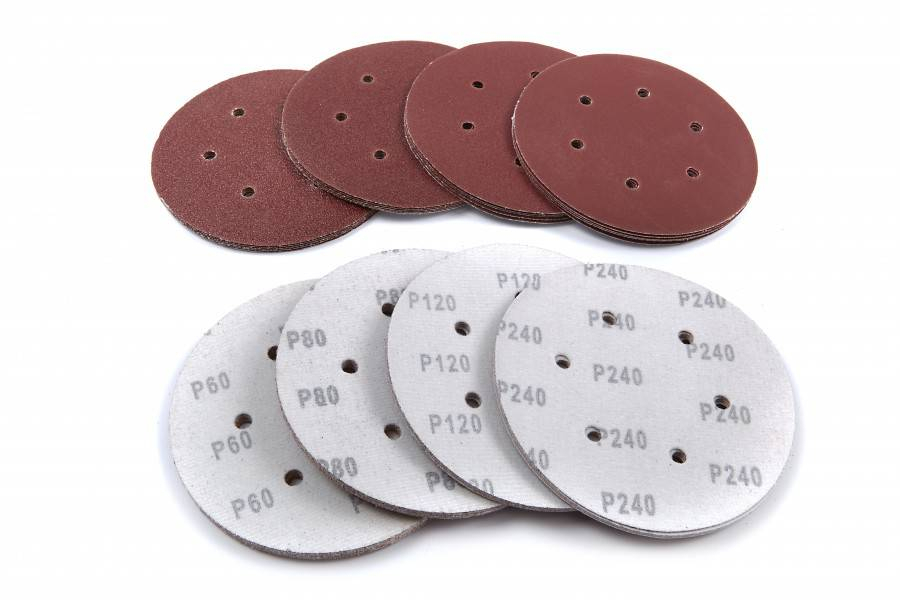 HBM 125 mm K120 gerperforeerde klittenband schuurschijven (10 stuks)