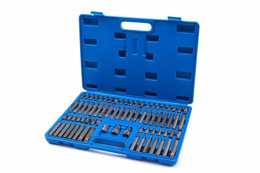 HBM 75-delige inbus, TORX, Spline en Ribe doppenset