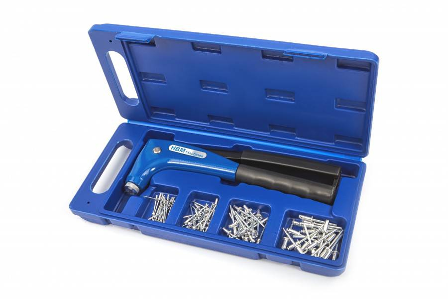 HBM PROFI 81-delige popnageltang met snelverstel mondstuk en popnagels - Default image for the product