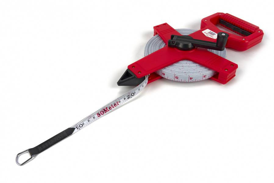 HBM 50 m x 13 mm fiberglass meetband, meetlint, landmeter