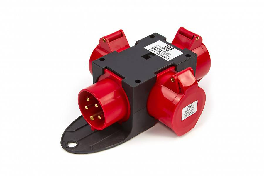 Verdeelblok 400 Volt 3-voudig 32 A