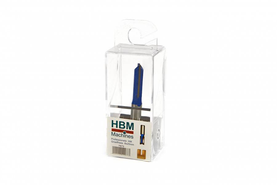HBM PROFI HM groeffrees 8 x 25 mm recht model