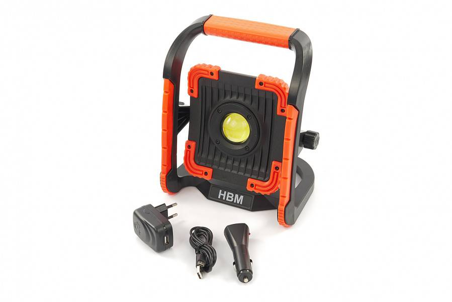 HBM PROFI oplaadbare LED bouwlamp met Powerbank functie