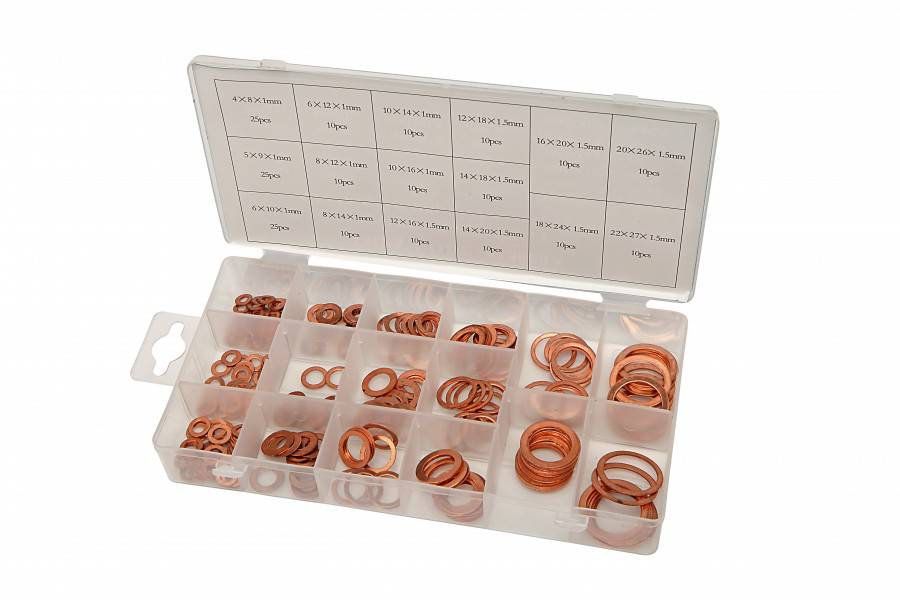 HBM 205-delig koperen ringen assortiment