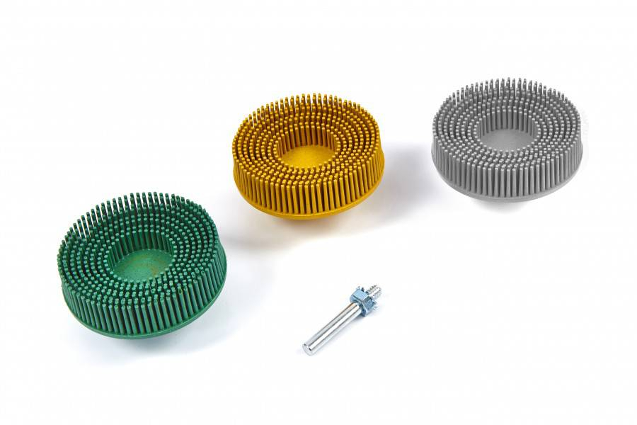 HBM 3-delige 50 mm Bristle disc set met 6.3 mm stiftopname