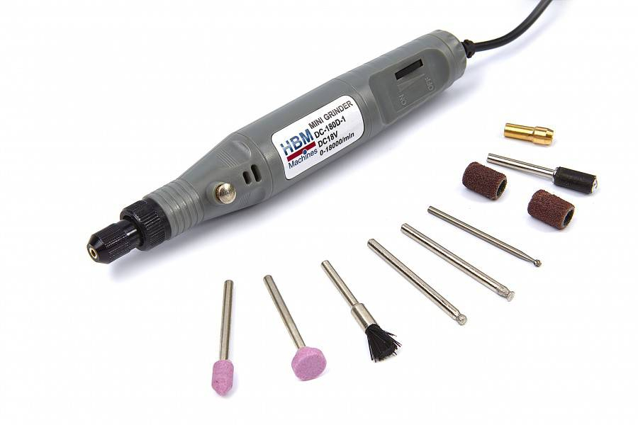 HBM variabel graveerapparaat / multitool met 10 accessoires